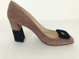 Prada Suede Two-Tone Pumps Size 38 It (8 Us)