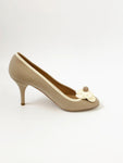 Chanel Canvas Camellia Pump Size 38 It (8 Us)