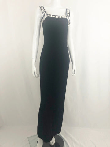 St. John Evening Knit Full Length Dress Size 4