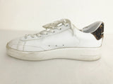 Golden Goose Superstar Sneakers W/Leopard Trim Size 8 Us