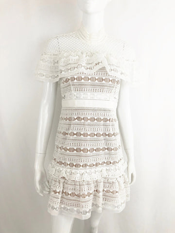 Self Portrait Lace Pattern Dress Size 6
