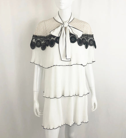 Self Portrait Lace And Pleat Dress Size S
