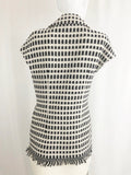 St. John Fringe Trim Knit Vest Size 2