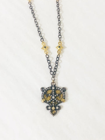 Armenta 18K Diamond Crest Necklace 16 In.