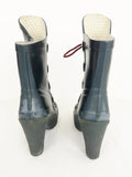 Lace-Up Rubber Boots Size 7
