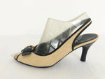Salvatore Ferragamo Raffia Slingback Size 38 It (8 Us)