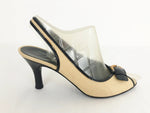 Salvatore Ferragamo Raffia Slingback Size 38 It (8 Us)
