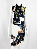 NEW Erdem Floral Graphic Dress W/Removable Collar Size 8
