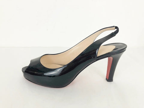 Christian Louboutin Patent Slingback Size 39 It (9 Us)