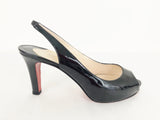 Christian Louboutin Patent Slingback Size 39 It (9 Us)