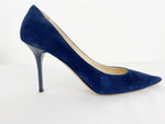 Jimmy Choo Blue Suede Pumps Size 38.5 It (8.5 Us)