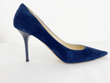 Jimmy Choo Blue Suede Pumps Size 38.5 It (8.5 Us)