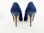 Jimmy Choo Blue Suede Pumps Size 38.5 It (8.5 Us)