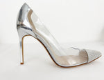 Manolo Blahnik Pvc Crystal Pumps Size 38.5 It (8.5 Us)