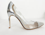 Manolo Blahnik Pvc Crystal Pumps Size 38.5 It (8.5 Us)