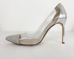Manolo Blahnik Pvc Crystal Pumps Size 38.5 It (8.5 Us)
