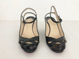 Christian Louboutin Patent Wedge Sandal Size 40 It (10 Us)