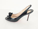 Christian Louboutin Patent Bow Slingback Size 40 It (10 Us)