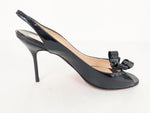 Christian Louboutin Patent Bow Slingback Size 40 It (10 Us)