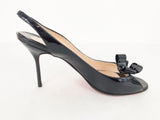 Christian Louboutin Patent Bow Slingback Size 40 It (10 Us)