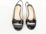 Christian Louboutin Patent Bow Slingback Size 40 It (10 Us)