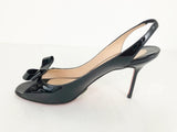 Christian Louboutin Patent Bow Slingback Size 40 It (10 Us)