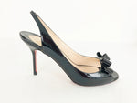 Christian Louboutin Patent Bow Slingback Size 40 It (10 Us)