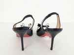 Christian Louboutin Patent Bow Slingback Size 40 It (10 Us)