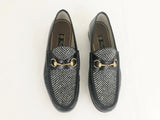 NEW Men's Gucci Horsebit Tweed & Leather Loafer Size 11