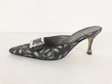 Manolo Blahnik Crystal Embellished Mule Size 38 It (8 Us)
