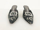 Manolo Blahnik Crystal Embellished Mule Size 38 It (8 Us)