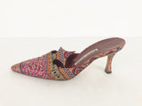 Manolo Blahnik Patterned Mule Size 36 It (6 Us)