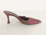 Manolo Blahnik Patterned Mule Size 36 It (6 Us)