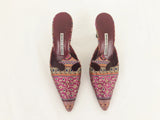 Manolo Blahnik Patterned Mule Size 36 It (6 Us)