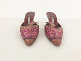 Manolo Blahnik Patterned Mule Size 36 It (6 Us)