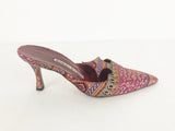 Manolo Blahnik Patterned Mule Size 36 It (6 Us)