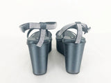 Pedro Garcia Satin Wedge Sandal Size 37 It (7 Us)