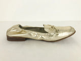 Salvatore Ferragamo Gold Leather Loafer Size 8
