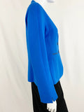 Algo Cashmere Blazer With Leather Trim Size M