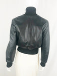 Leather Bomber Jacket Size 44 It (Xs Us)