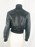 Leather Bomber Jacket Size 44 It (Xs Us)