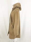 Max Mara Virgin Wool Coat W/Hood Size 14