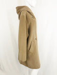 Max Mara Virgin Wool Coat W/Hood Size 14