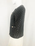 Neiman Marcus Exclusive Quilted Leather Jacket Size S