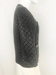 Neiman Marcus Exclusive Quilted Leather Jacket Size S
