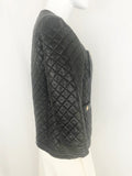 Neiman Marcus Exclusive Quilted Leather Jacket Size S