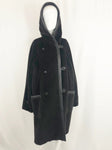 Max Mara Alpaca With Leather Trim Coat Size 14