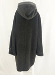 Max Mara Alpaca With Leather Trim Coat Size 14