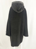 Max Mara Alpaca With Leather Trim Coat Size 14