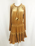 NEW Misa Gold Velvet Dress Size L